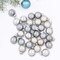 Northlight 2-Finish Christmas Mini Glass Ball Ornaments - 1" (25mm) - Silver and Gray- 28ct